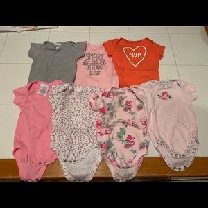 7 babygirl onesie set